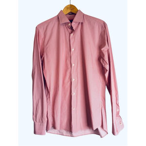 Paul & Shark Orange & White Button Down Shirt Men's Size Large Business Casual